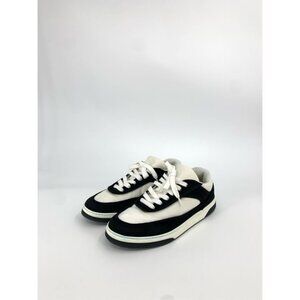 Chanel Black & White Panda Mesh Lace-Up Low Top Sneakers Size 38.5 Made In Italy